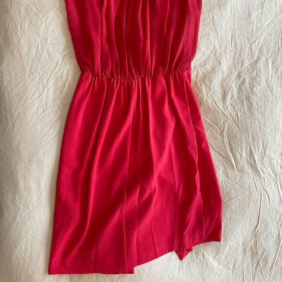 Brand New Red Sleeveless V-Neck Wrap Belted Dress – Elegant & Flattering Fit - Picture 5 of 6